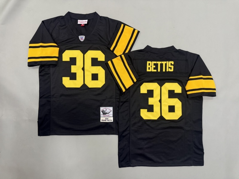 Men 2025 Pittsburgh Steelers #36 Bettis black Throwback Limited NFL Jersey style 001->pittsburgh steelers->NFL Jersey